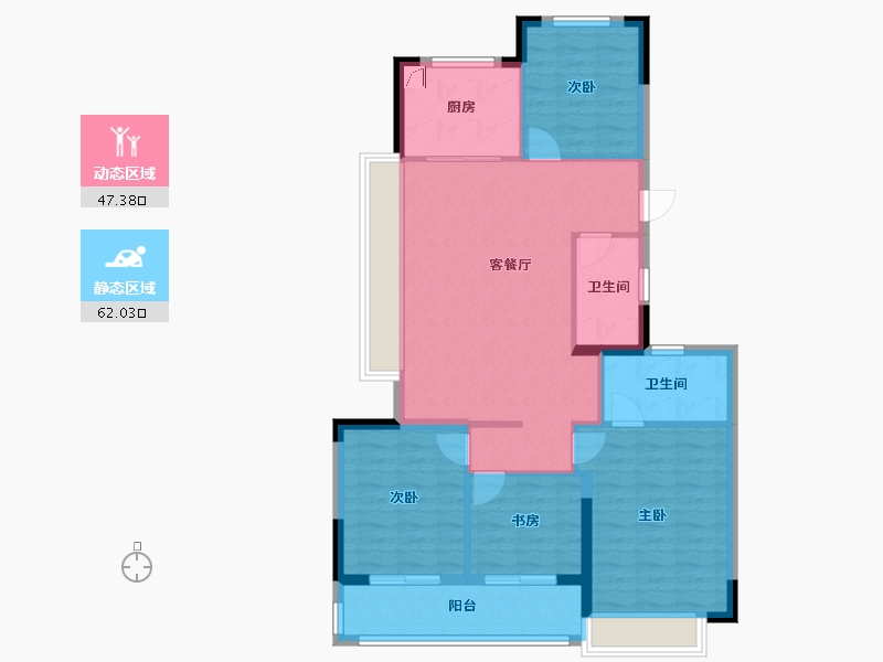 浙江省-杭州市-融创杭曜之城-98.89-户型库-动静分区