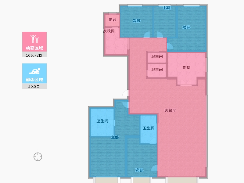 北京-北京市-懋源煜泽台-179.99-户型库-动静分区