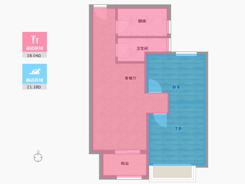 河南省-郑州市-汇泉西悦城3号院-89.00-户型库-动静分区