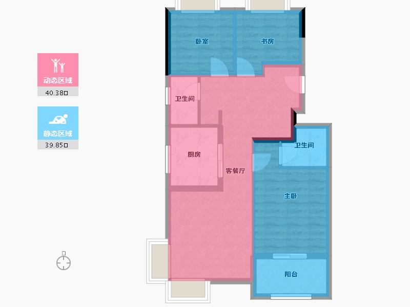 上海-上海市-金融街美兰金悦府-71.35-户型库-动静分区