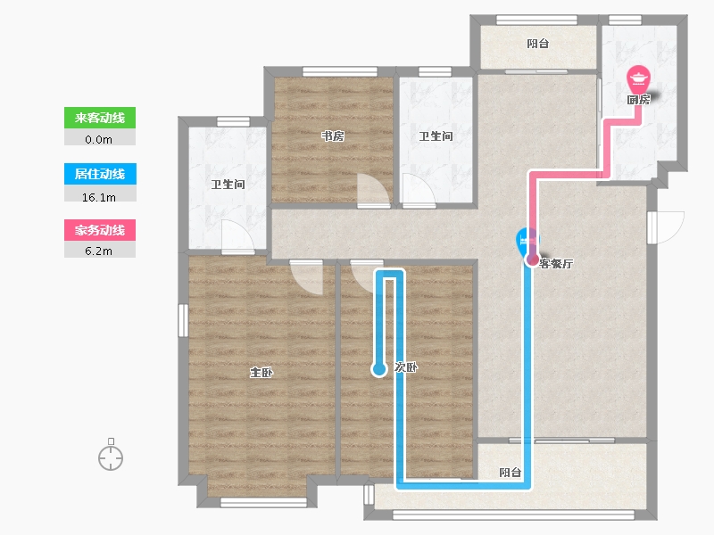 浙江省-宁波市-世贸首府-108.09-户型库-动静线