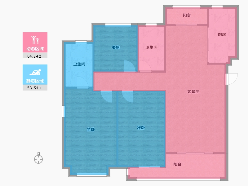 浙江省-宁波市-世贸首府-108.09-户型库-动静分区