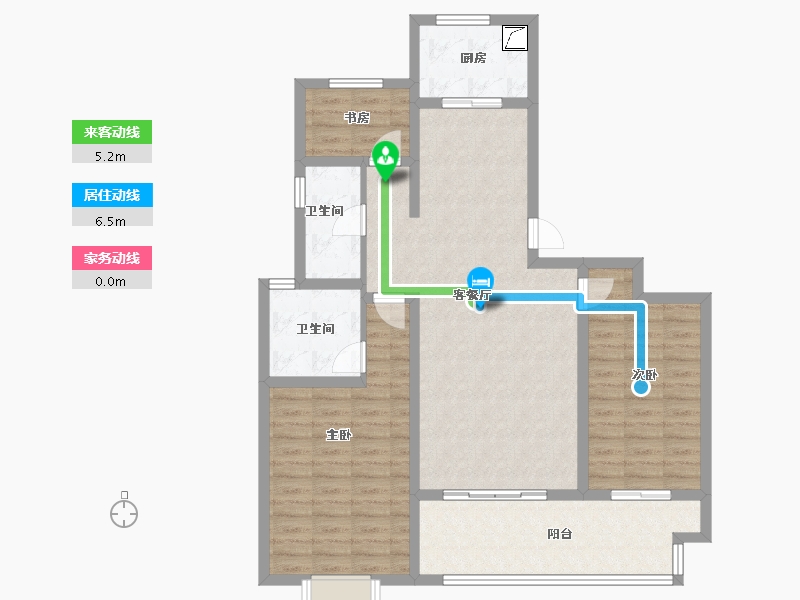 安徽省-黄山市-锦绣嘉园-102.00-户型库-动静线