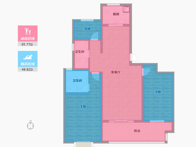 安徽省-黄山市-锦绣嘉园-102.00-户型库-动静分区