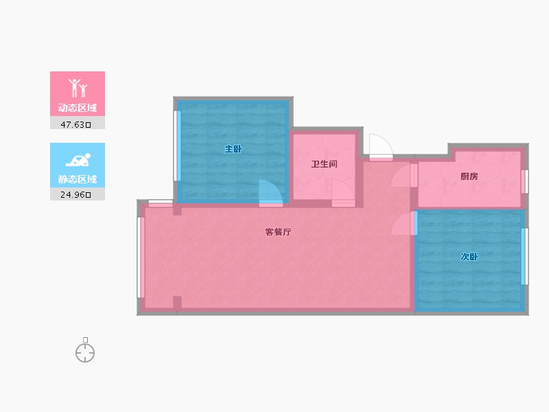 北京-北京市-旧宫新苑-南区-66.00-户型库-动静分区