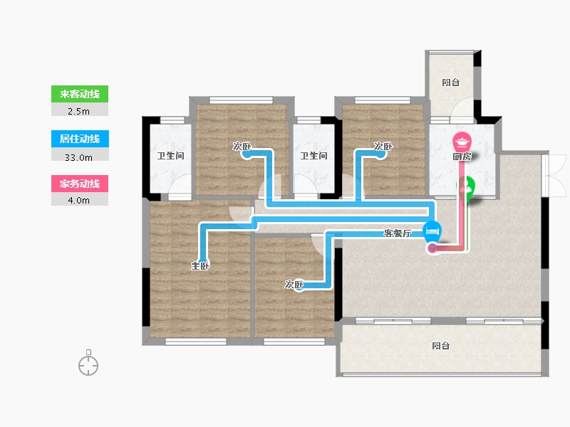 四川省-内江市-隆城誉峰-105.79-户型库-动静线