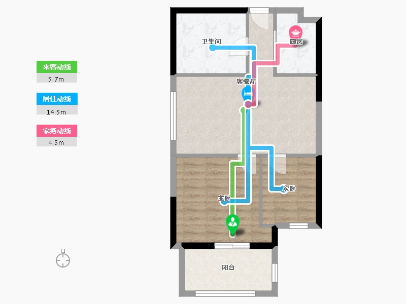 上海-上海市-玉晖8号-61.02-户型库-动静线