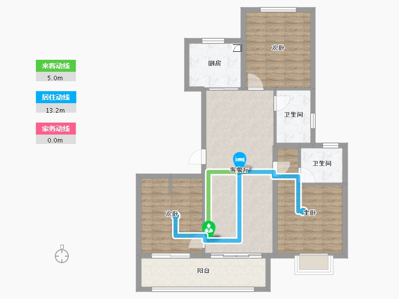 江苏省-徐州市-万科云谷中城-92.00-户型库-动静线