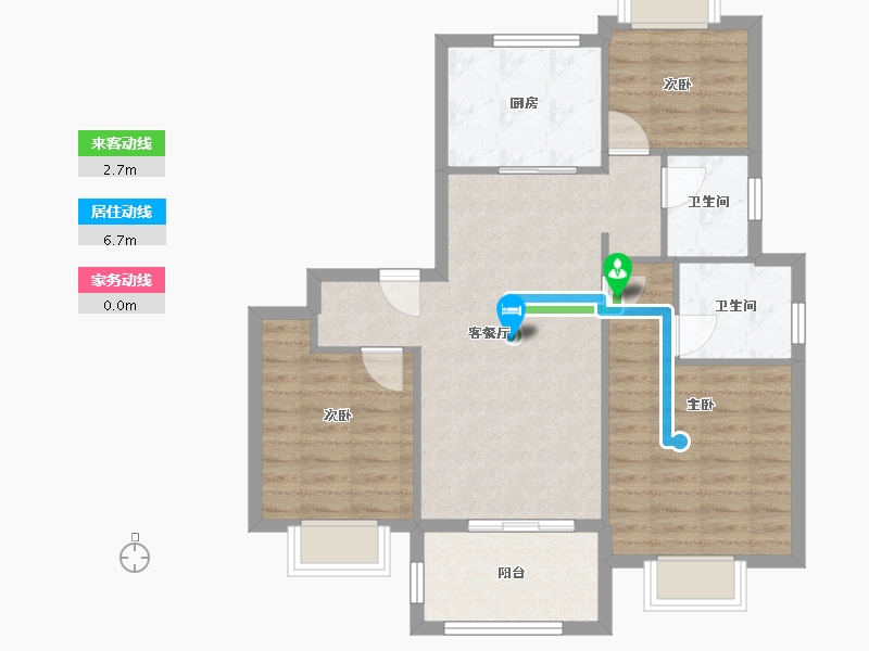 上海-上海市-国贸凤凰原-79.35-户型库-动静线