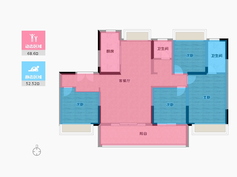 江苏省-南通市-晟园-108.14-户型库-动静分区