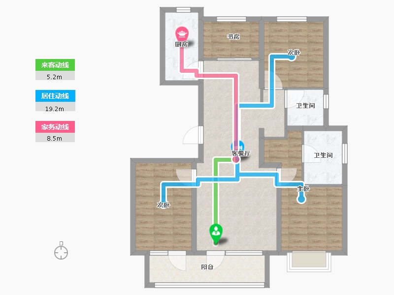 河北省-廊坊市-康茗书苑-102.41-户型库-动静线