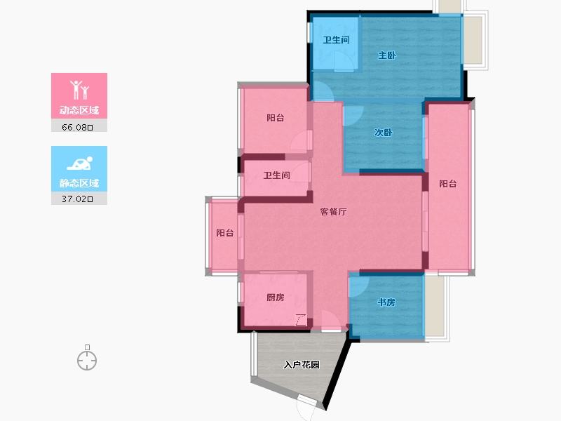 广东省-深圳市-振业时代-98.74-户型库-动静分区