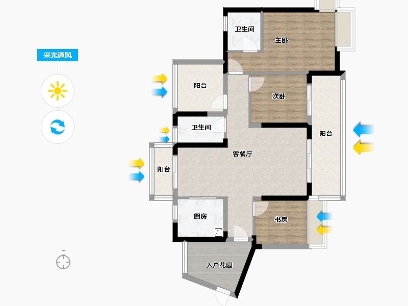 广东省-深圳市-振业时代-98.74-户型库-采光通风