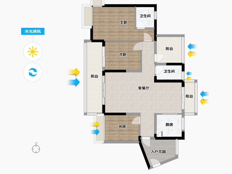 广东省-深圳市-振业时代-108.18-户型库-采光通风