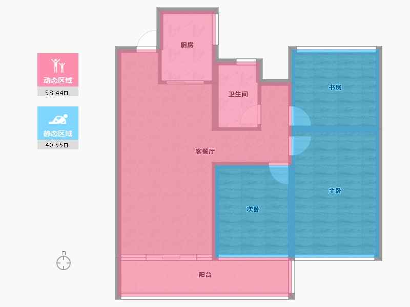 江苏省-苏州市-万科云山著-88.00-户型库-动静分区