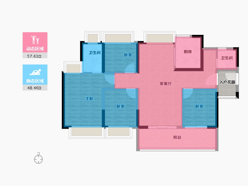 广东省-广州市-万科黄埔新城-98.40-户型库-动静分区