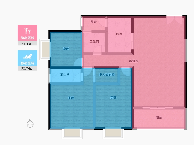 云南省-昆明市-誉峰国际-114.17-户型库-动静分区