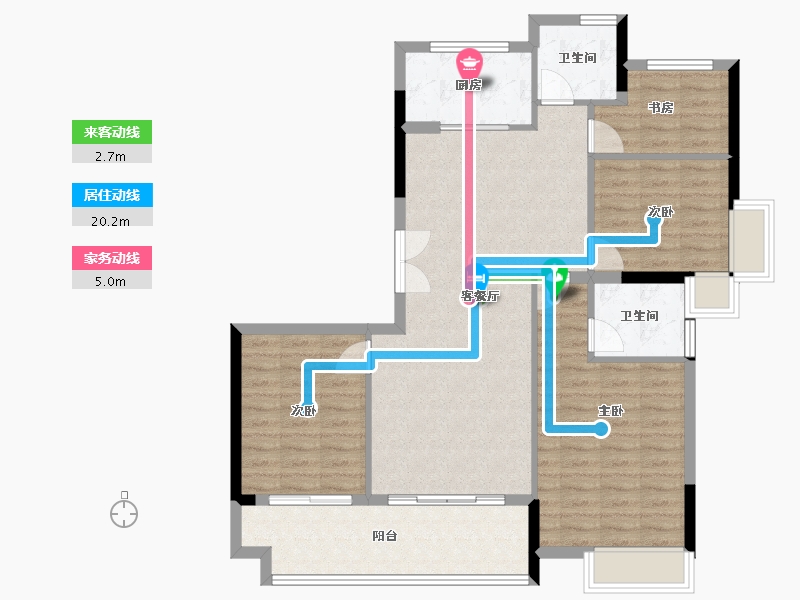 福建省-南平市-海翼文璟院-104.03-户型库-动静线