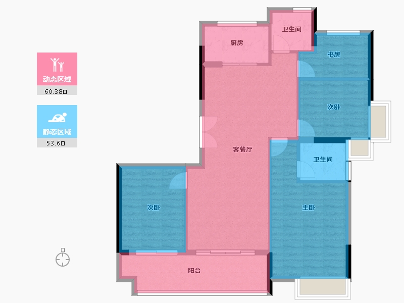 福建省-南平市-海翼文璟院-104.03-户型库-动静分区