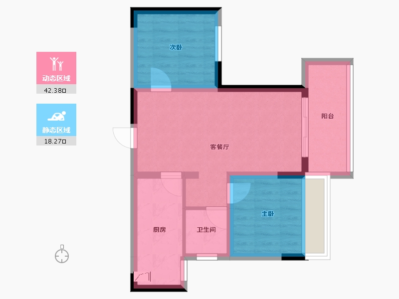 贵州省-六盘水市-新城凤凰臺-53.23-户型库-动静分区