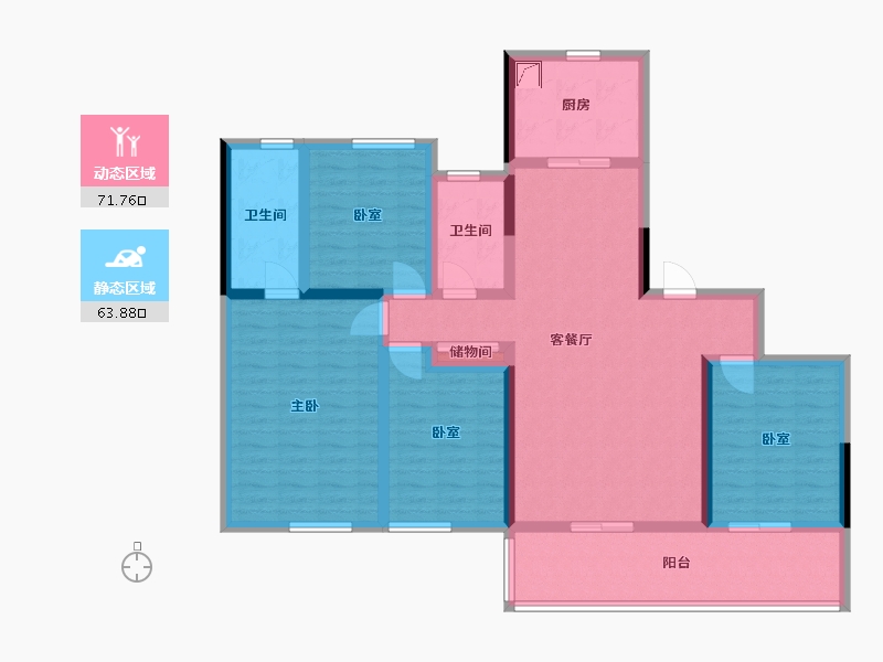 福建省-福州市-建发玺云-120.24-户型库-动静分区