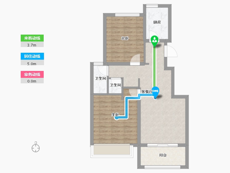 河北省-张家口市-宣府第一城隍宸-61.97-户型库-动静线