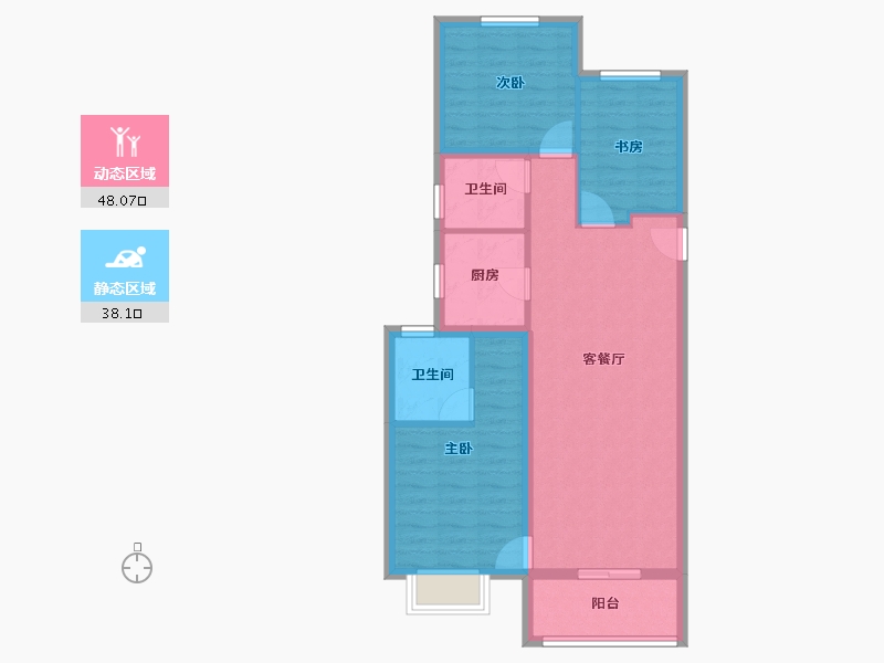 山西省-晋中市-阳光城文澜府-77.01-户型库-动静分区