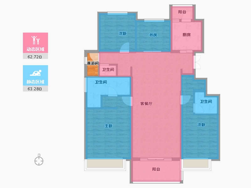 河北省-张家口市-宣府第一城隍宸-114.84-户型库-动静分区