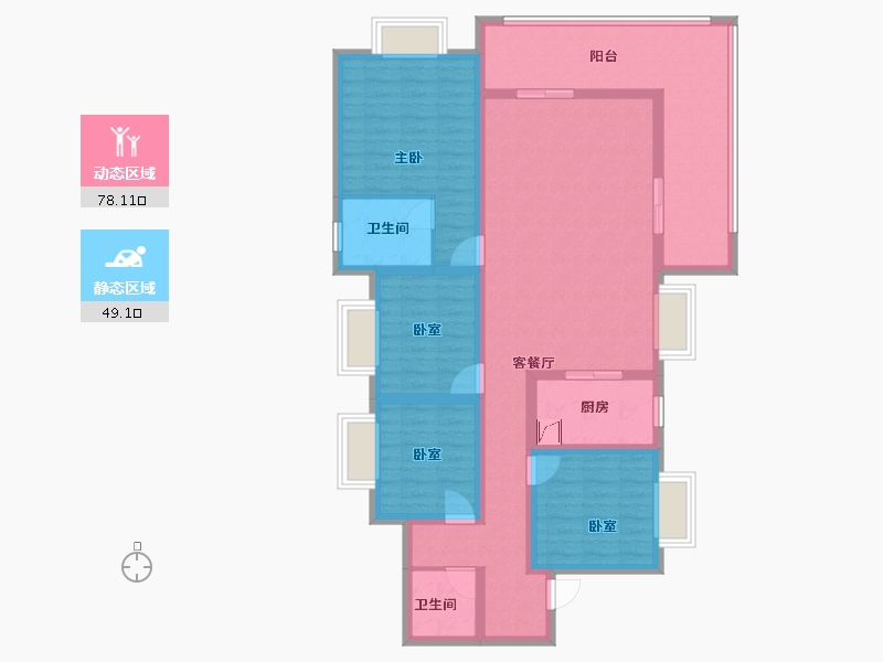 四川省-绵阳市-九洲江渚-112.20-户型库-动静分区