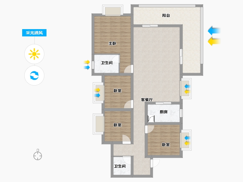 四川省-绵阳市-九洲江渚-112.20-户型库-采光通风