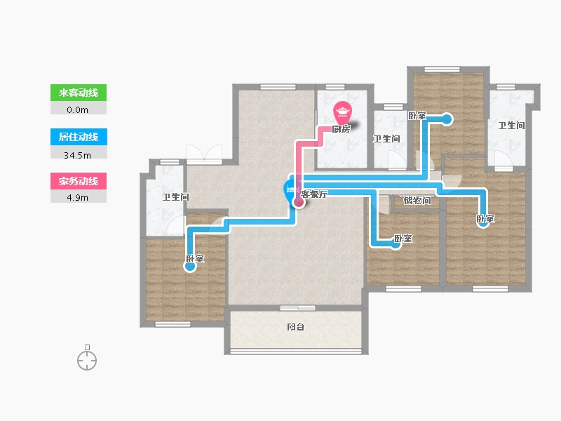 福建省-福州市-建发缦云-134.40-户型库-动静线