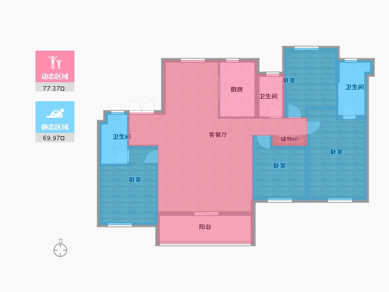 福建省-福州市-建发缦云-134.40-户型库-动静分区