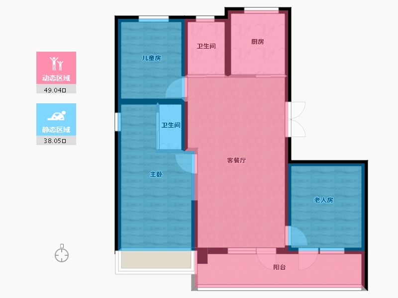 河北省-廊坊市-御东君汇-77.09-户型库-动静分区