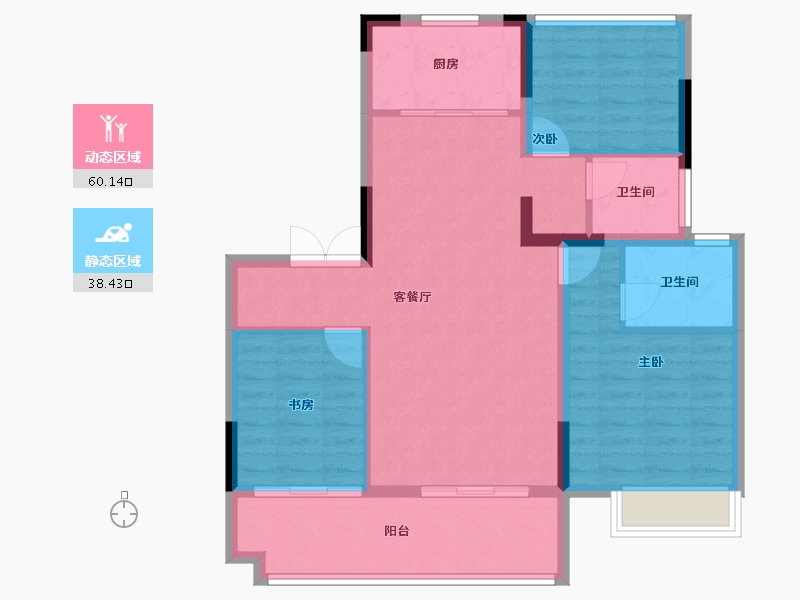 安徽省-合肥市-尚泽樾园-88.93-户型库-动静分区