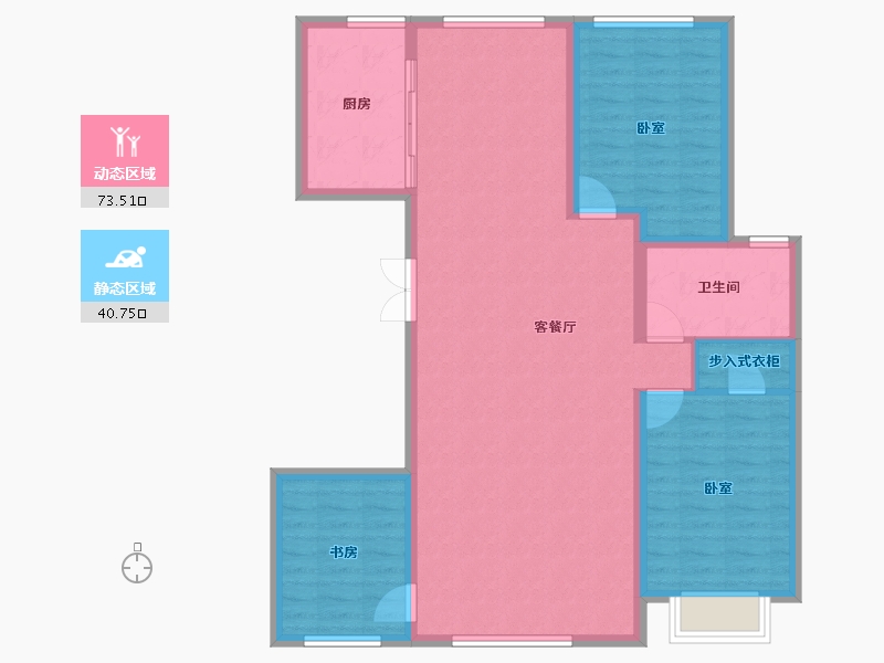 甘肃省-张掖市-鼎和新城丽景-103.88-户型库-动静分区