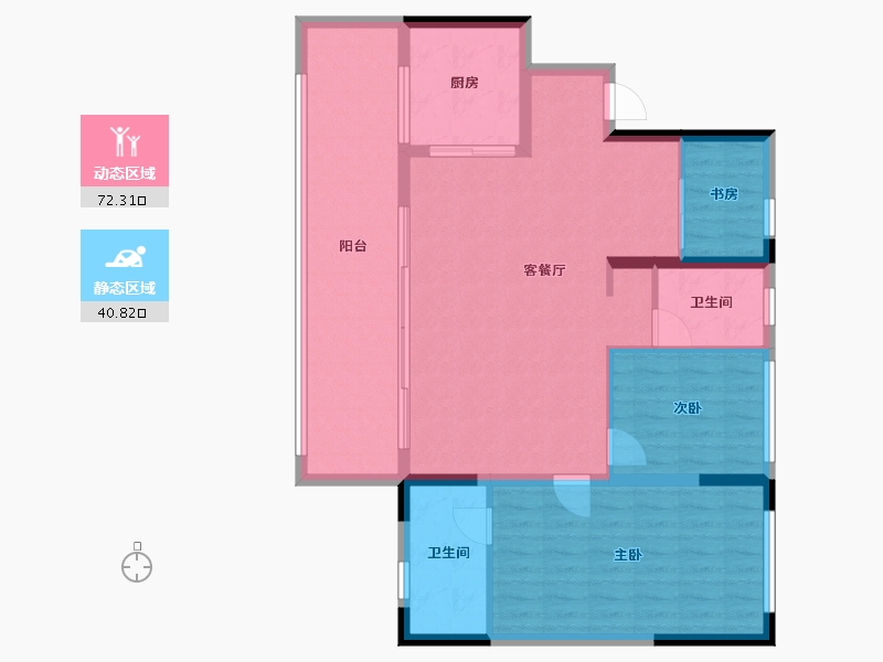 贵州省-六盘水市-新城凤凰臺-102.67-户型库-动静分区