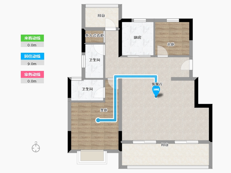 安徽省-合肥市-旭辉望江来-88.77-户型库-动静线