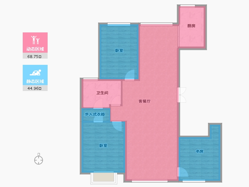 甘肃省-张掖市-鼎和新城丽景-103.17-户型库-动静分区