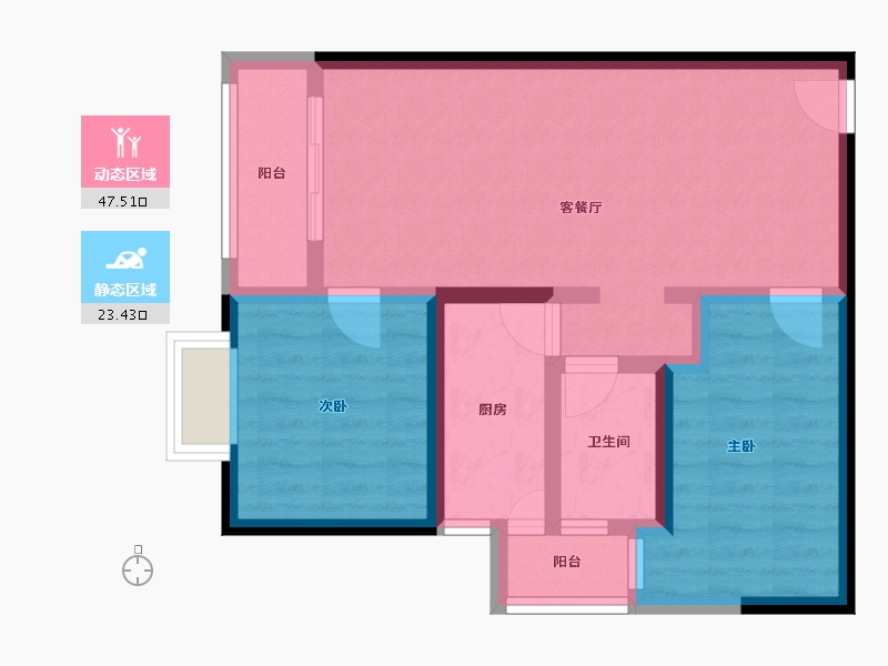 云南省-昆明市-誉峰国际-62.09-户型库-动静分区