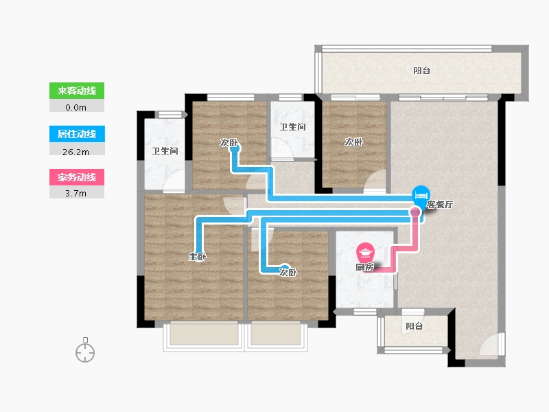 四川省-成都市-领地悦音阁-103.99-户型库-动静线