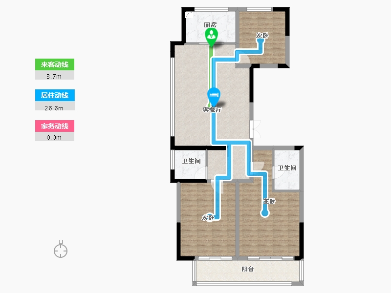 山东省-菏泽市-麟瑞花园-107.20-户型库-动静线