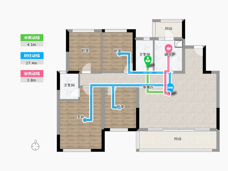 四川省-成都市-中国铁建双楠樾府-117.44-户型库-动静线