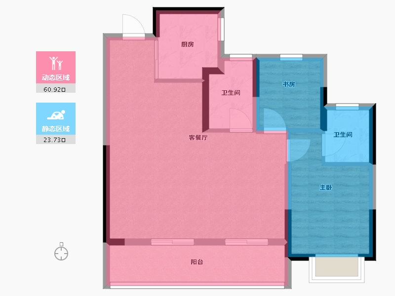 安徽省-合肥市-光合森林-76.00-户型库-动静分区