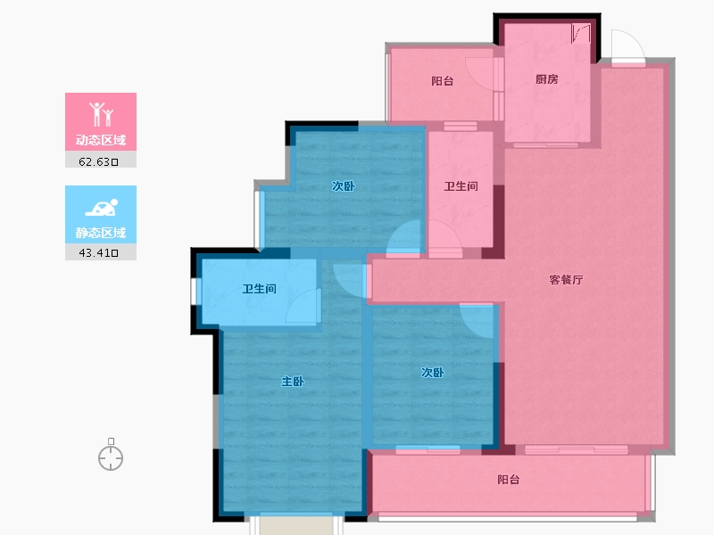 四川省-成都市-领地悦音阁-94.39-户型库-动静分区