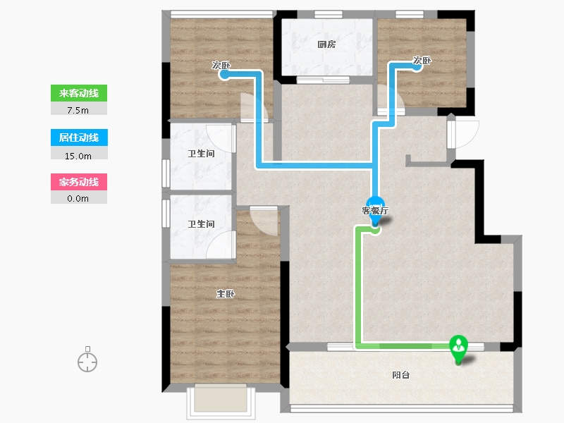 安徽省-合肥市-旭辉天阜玖江来-101.84-户型库-动静线