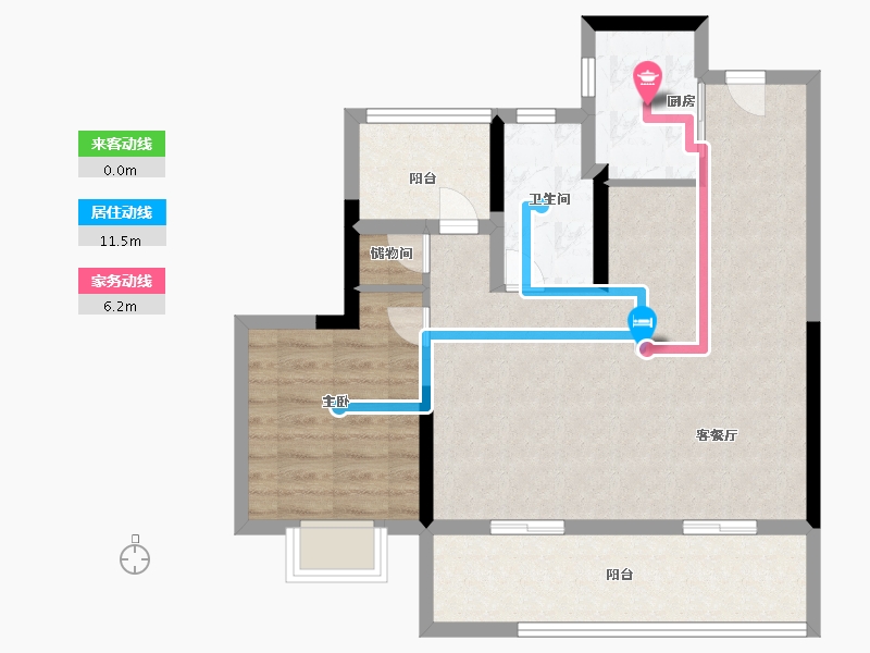 安徽省-合肥市-光合森林-72.00-户型库-动静线