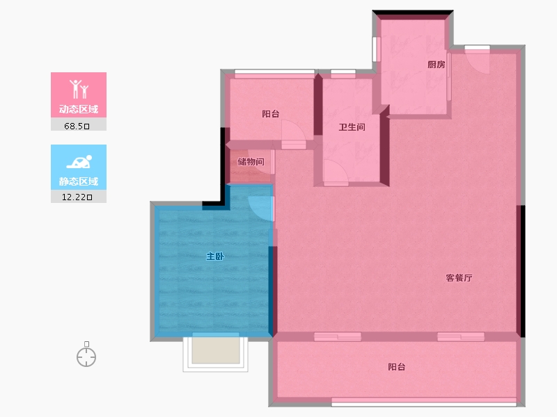 安徽省-合肥市-光合森林-72.00-户型库-动静分区