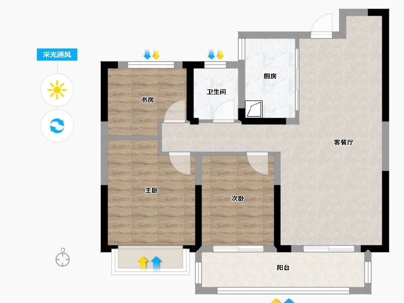 湖南省-株洲市-高科常春藤-100.00-户型库-采光通风