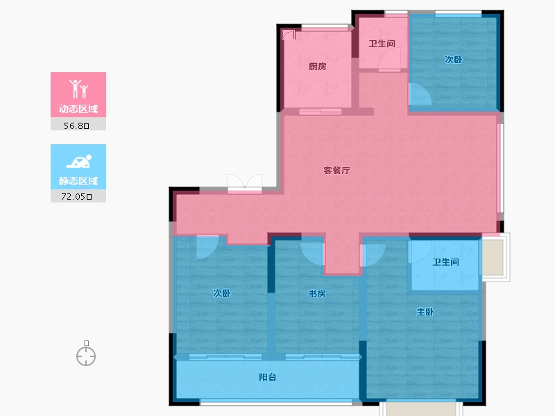 山东省-菏泽市-麟瑞花园-115.99-户型库-动静分区