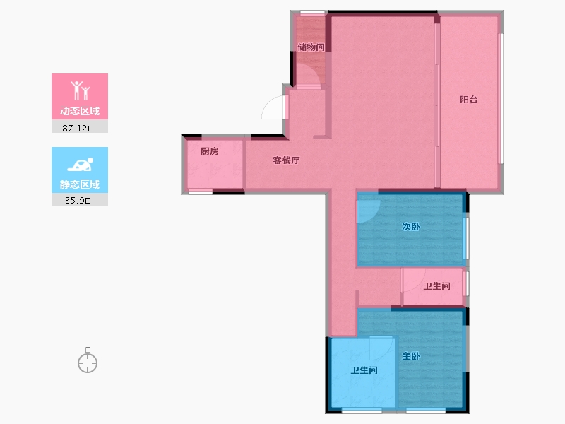 贵州省-六盘水市-新城凤凰臺-111.01-户型库-动静分区